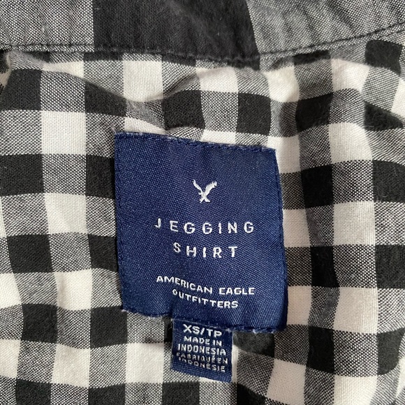 Women Black & White Check Shirt with Buttons - Picture 4 of 5